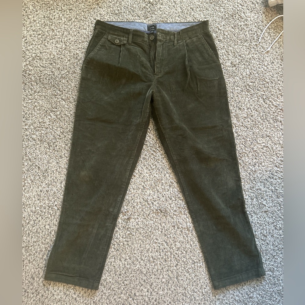 J. Crew Men's Corduroy Pants - Forest Green
